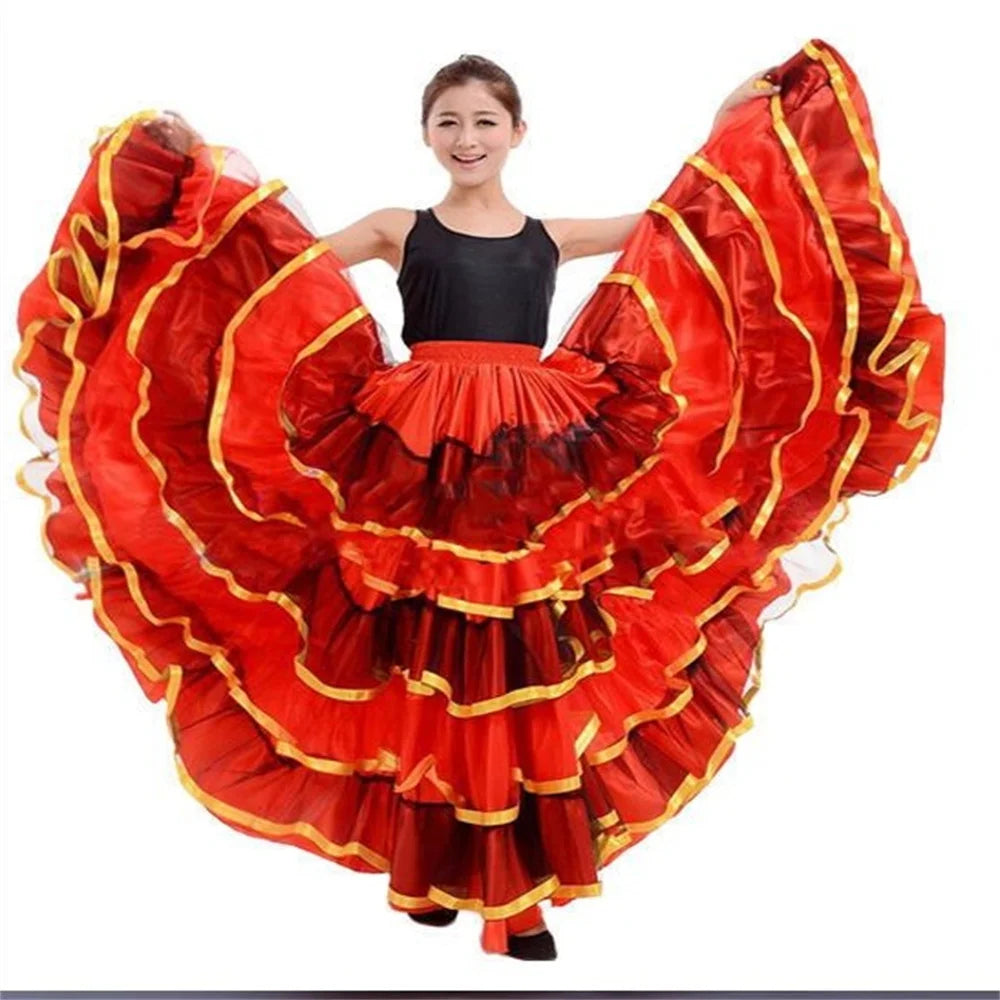 Flamenco Ruffle Skirt | Multi-Tier Swing | 180–720°