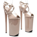 10-Inch Patent Platform Heels | Open Toe
