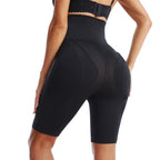 Hip & Butt Enhancer Padded Shapewear Shorts — High Waist Butt Lifter | Skin & Black