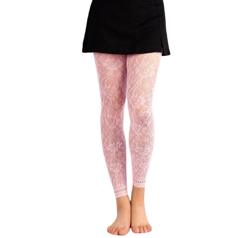 Colored Fishnet Footless Tights | High Waist Leggings | One Size