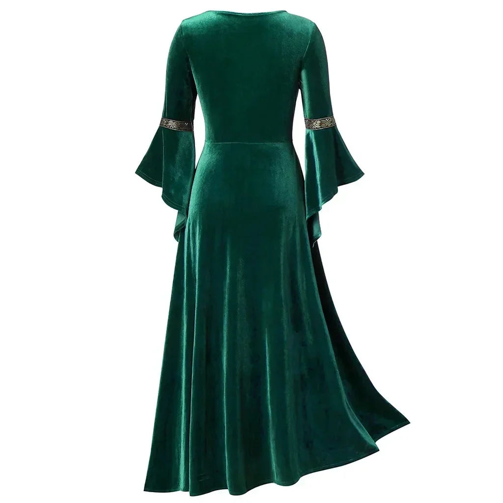 Medieval Lace-Up Gown | Long Sleeve | Floor-Length