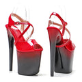 Patent Platform Cut-Out Sandals - 8 Inch Trendy Pole Dance Heels