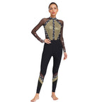 Rhinestone Catsuit | Mesh Sleeves | Stage Ready