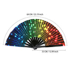 Rainbow Folding Hand Fan | Dance & Performance