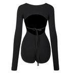 Girls Latin Dance Costume | Backless Bodysuit & Skirt