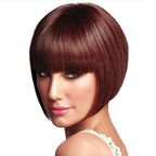 1920s Flapper Bob Wig | Short Straight | Black & Burgundy