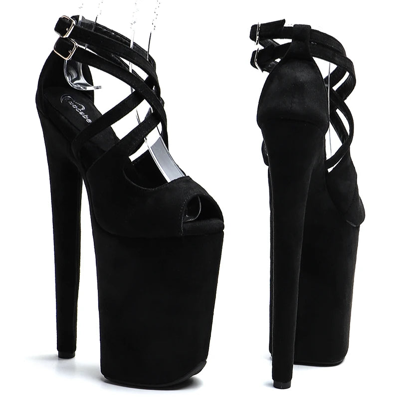 9-Inch Suede Platform Sandals