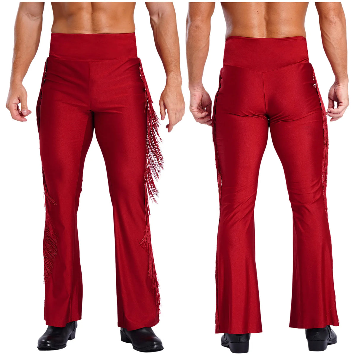 Men's Fringe Pants | High-Waist Flares
