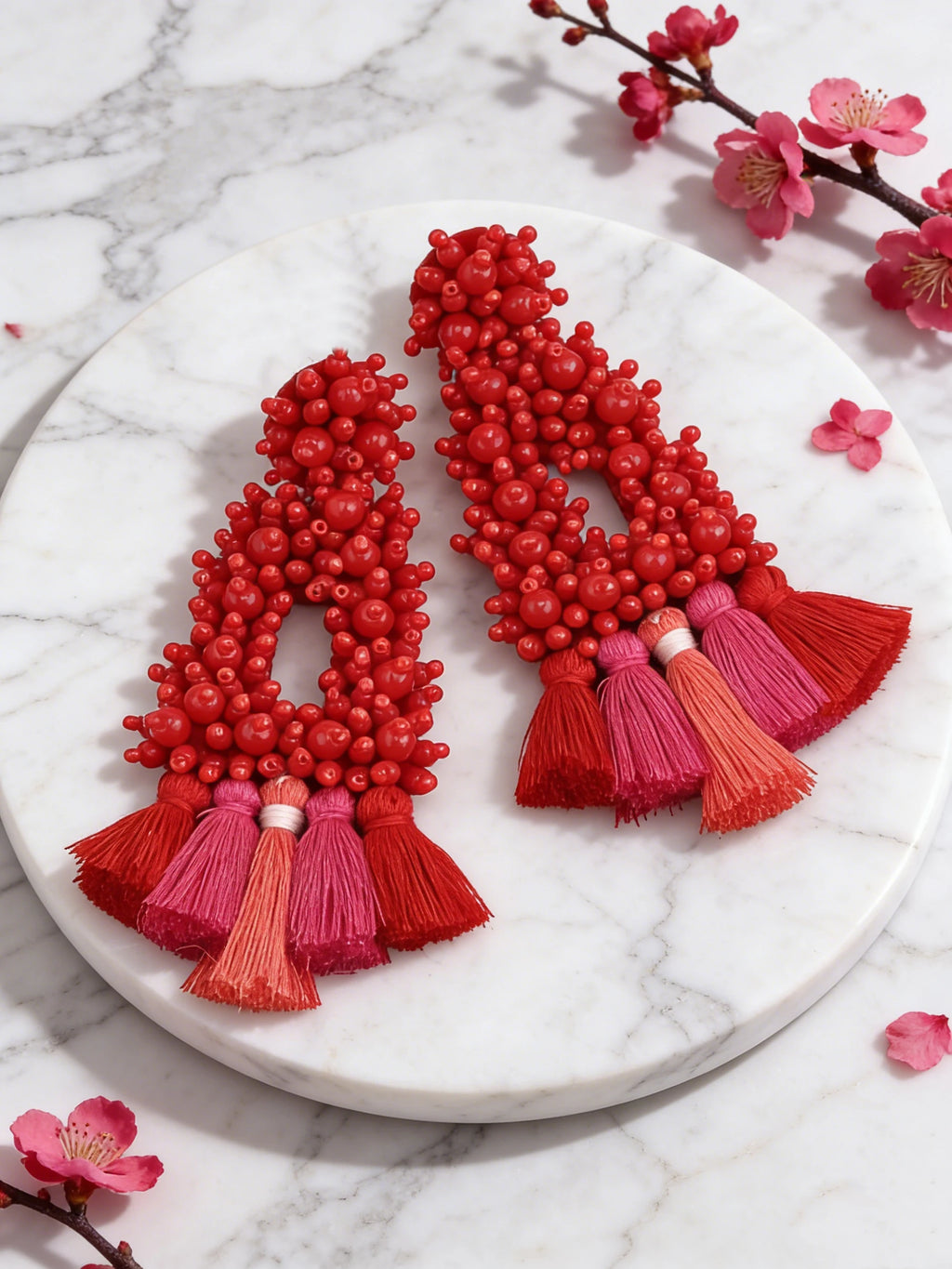 Geometric Glass Drop Earrings | Clip or Pin