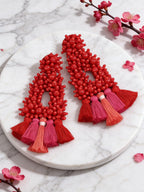 Geometric Glass Drop Earrings | Clip or Pin