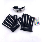 LED Luminous Gloves & Glasses Set - Remote Control Light Up Performance Accessories