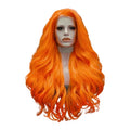 Long Orange Lace Front Wig | 30 Inch | Natural Wavy