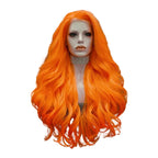 Long Orange Lace Front Wig | 30 Inch | Natural Wavy