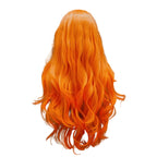Long Orange Lace Front Wig | 30 Inch | Natural Wavy