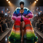 Ruffle Tulle Long Jacket | Stage Performance Coat