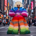 Ruffle Tulle Long Jacket | Stage Performance Coat