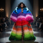 Ruffle Tulle Long Jacket | Stage Performance Coat