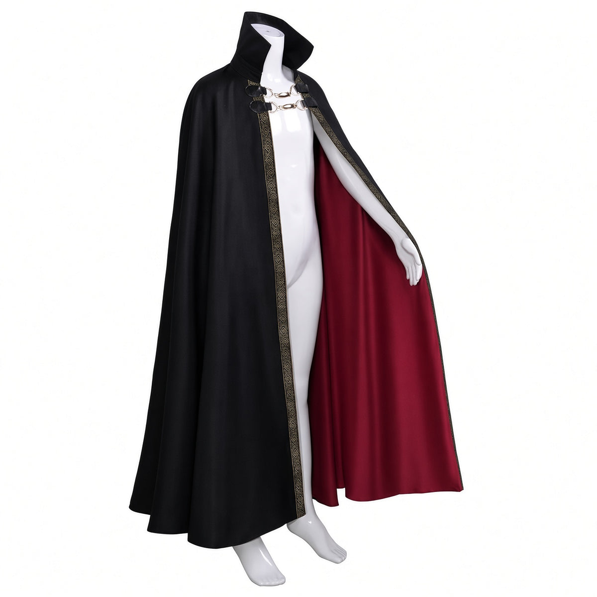 Vampire Cape | Red Lining | Metal Chain Clasp
