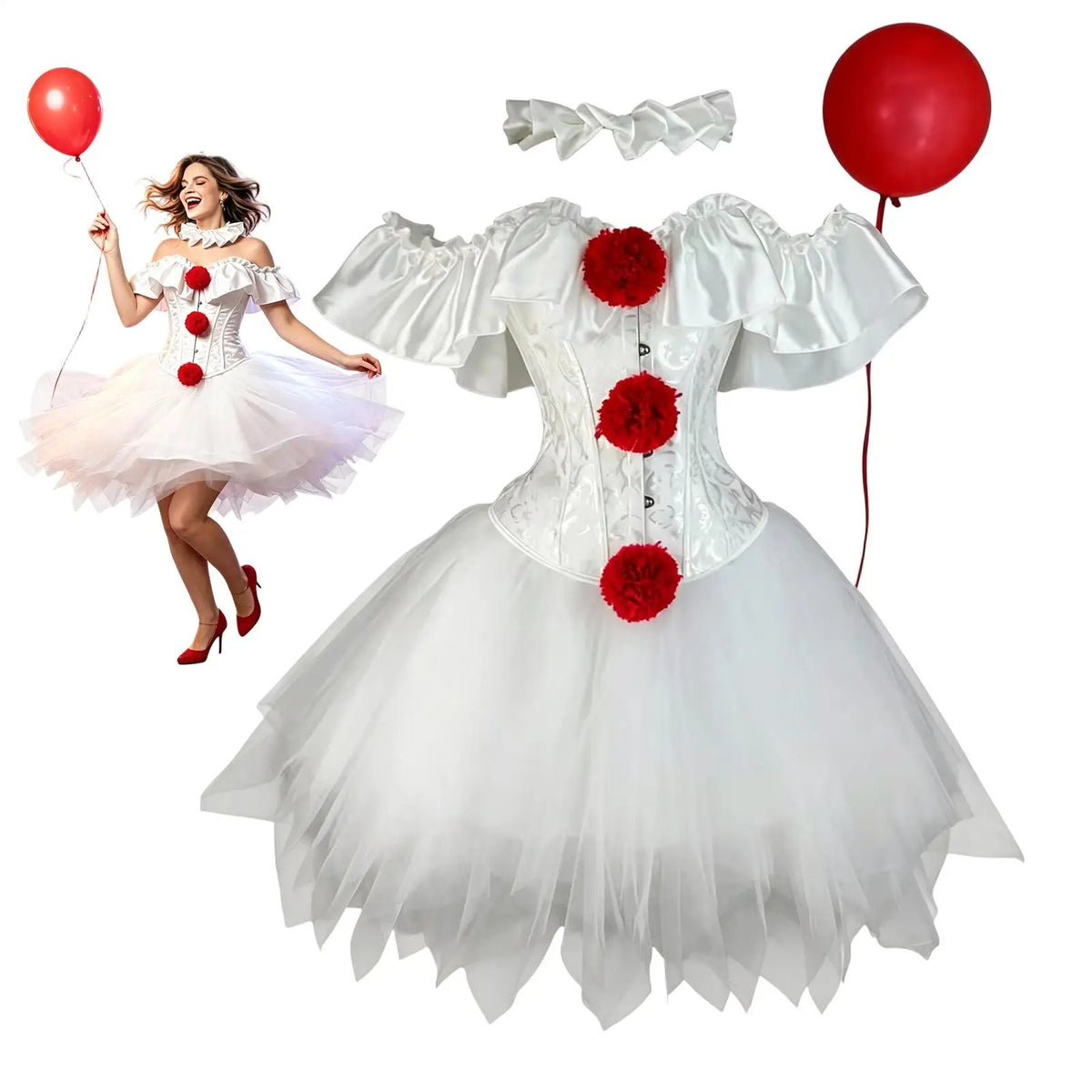 Clown Corset Set | Skirt & Neckpiece