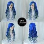 Mermaid Wig | Blue Green Ombre | Long Wavy