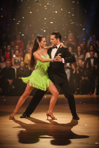 Salsa Couple — Exact Lime Green Fringe Dress